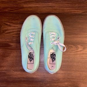 Turquoise Low Top Vans Men’s 5 Women’s 6.5